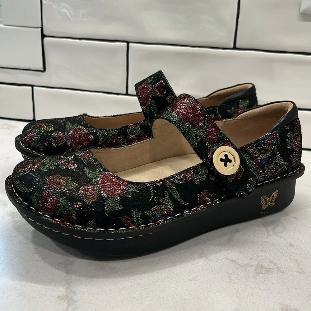 Alegria by PG Lite Paloma Flora Nova Leather Mary Jane Shoes EU‎ 41 / US 11-11.5